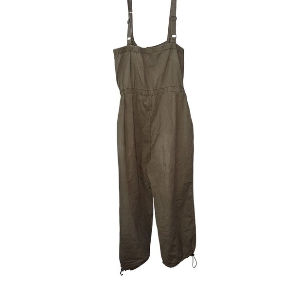 Celebrity Pink Womens Olive Green Jumpsuit XXL Adjustable Straps Zipper Front Dr - Picture 10 of 15